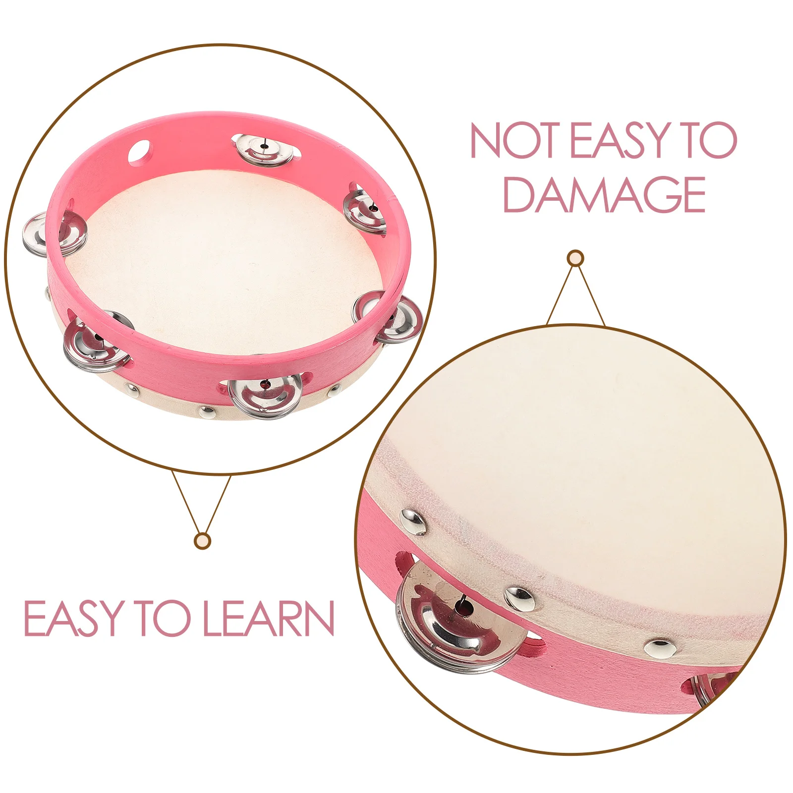 Musical Tambourine Percussion Musical Instrument Party Instrument Percussion Tambourine Drum Handheld
