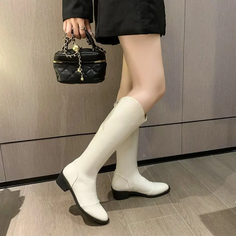 Boots Women Shoes Autumn Luxury Designer Boots-Women Round Toe Sexy Thigh High Heels High Sexy Fashion 2023 Ladies Low Mid Calf