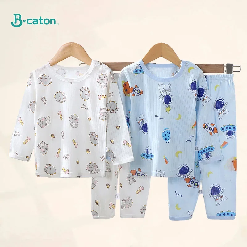 Kids Clothes Pajama Sets Sleepwear T-shirt Tops Pants Suits Autumn winter Boy Girl