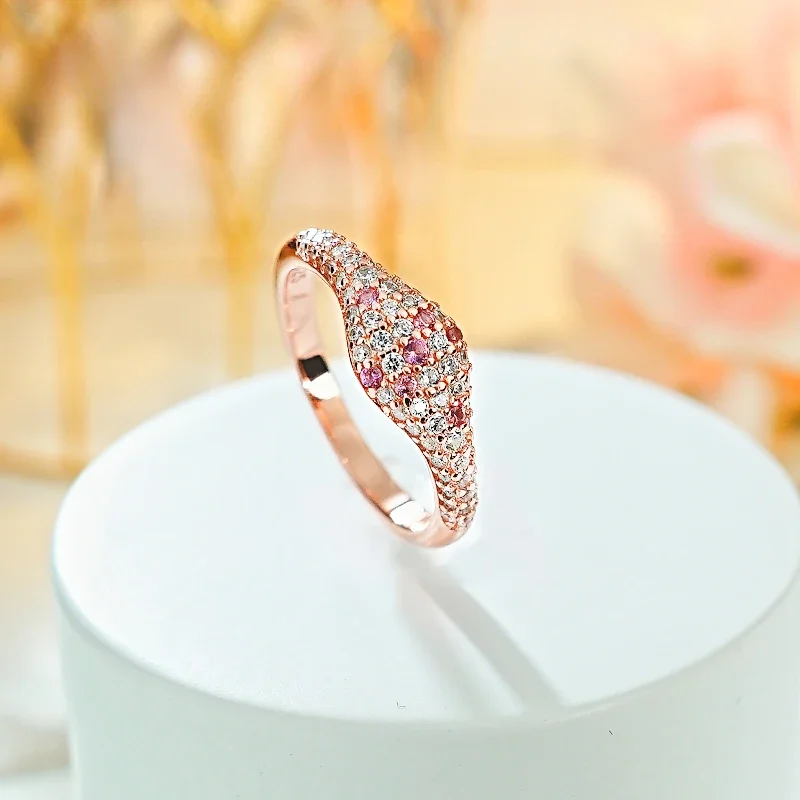 

Женское роскошное темпераментное кольцо с бриллиантами из серебра 925 пробы, кольцо на указательный палец с высокоуглеродистым бриллиантом