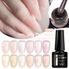 MEET ACROSS 6Pcs/Set Jelly Nude Pink Black Quick Extension Gel Nail Polish Transparent Finger Prolong Construction Nail Art Gel 4