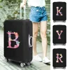 Travel Elastic Luggage Protective Cover Fashion Case Suitcase Fit 18"-28" Trolley Baggage Covers Dust Cover Pink Letter Printed 1