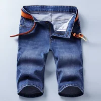 Short en jean homme été mince droit classique concepteur affaires jean court marque vêtements Stretch coréen décontracté homme Shorts 4