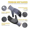 6PCS Work Gloves MicroFoam Nitrile Coated Endurance Seamless Knit Safety Work Gloves with Grip Dots for Gardening Yard Lawn Home 2