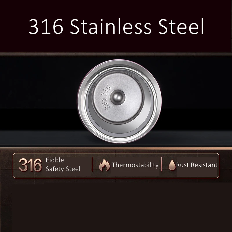 LFGB 인증서 316 스테인레스 스틸 베이킹 광택 미니 진공 컵 150ml 레이디와 를위한 씰링 포켓 물병 보온병