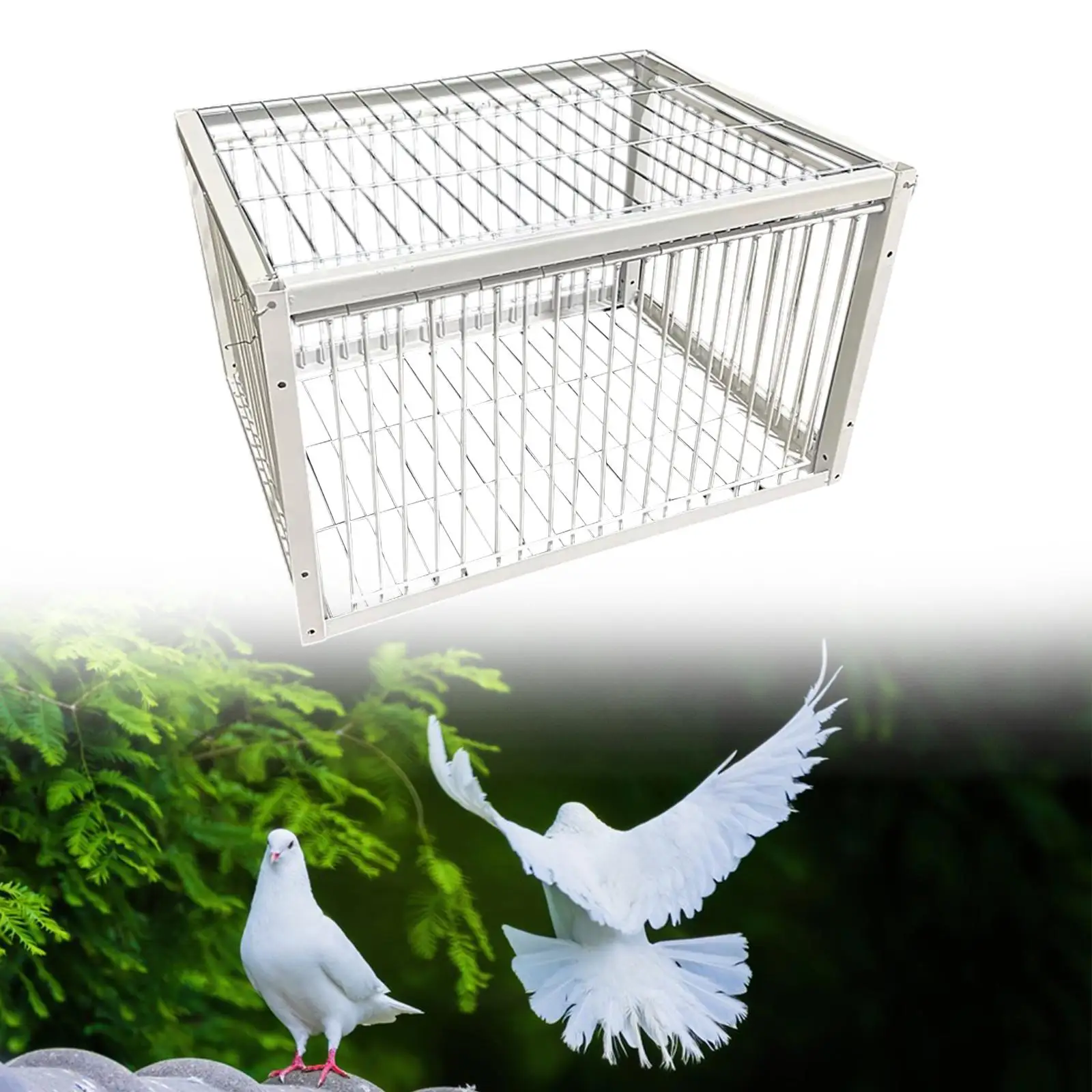 Automatic Pigeon Cage Thickened EscapeProof Pigeon Coop Chicken Cage for Racing Pigeons Farms Garages Gardens Bird Supplies