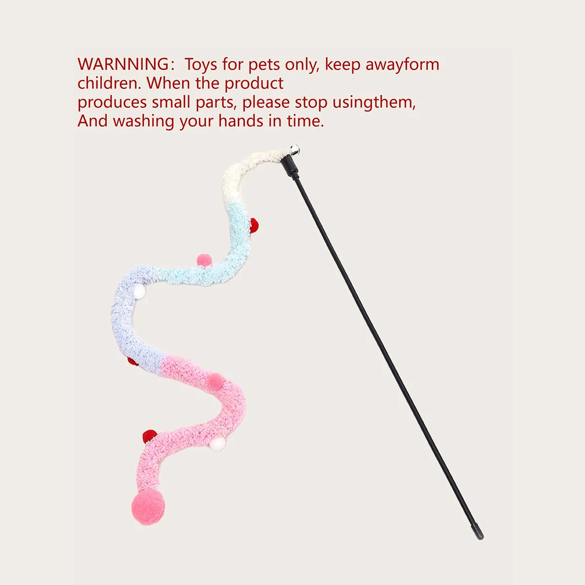 Cat Teaser Stick Interactive Toy Portable Lightweight