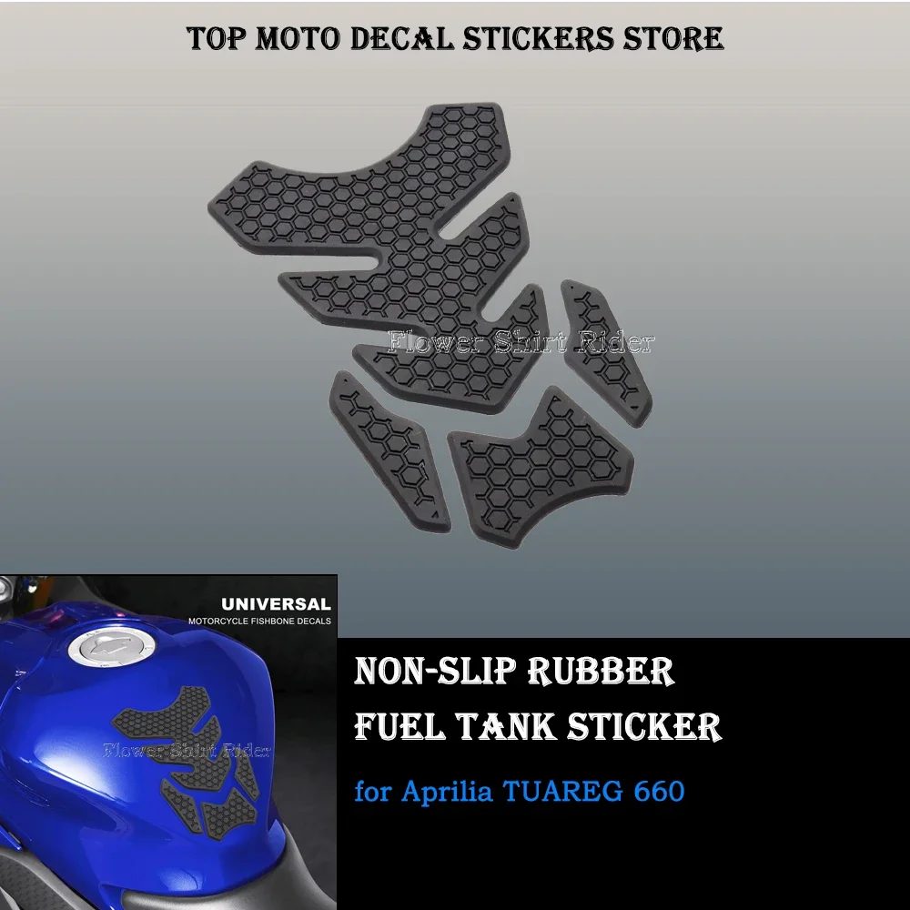

Motorcycle Fish Bone Sticker Gas Fuel Tank Protector Pad Cover Decal for TUAREG 660 2022 Waterproof and scratch-resistant