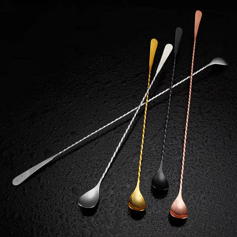 Stainless Steel Cocktail Bar Spoon Hoffman Drink Mixer Bar Stirring Mixing Spoon