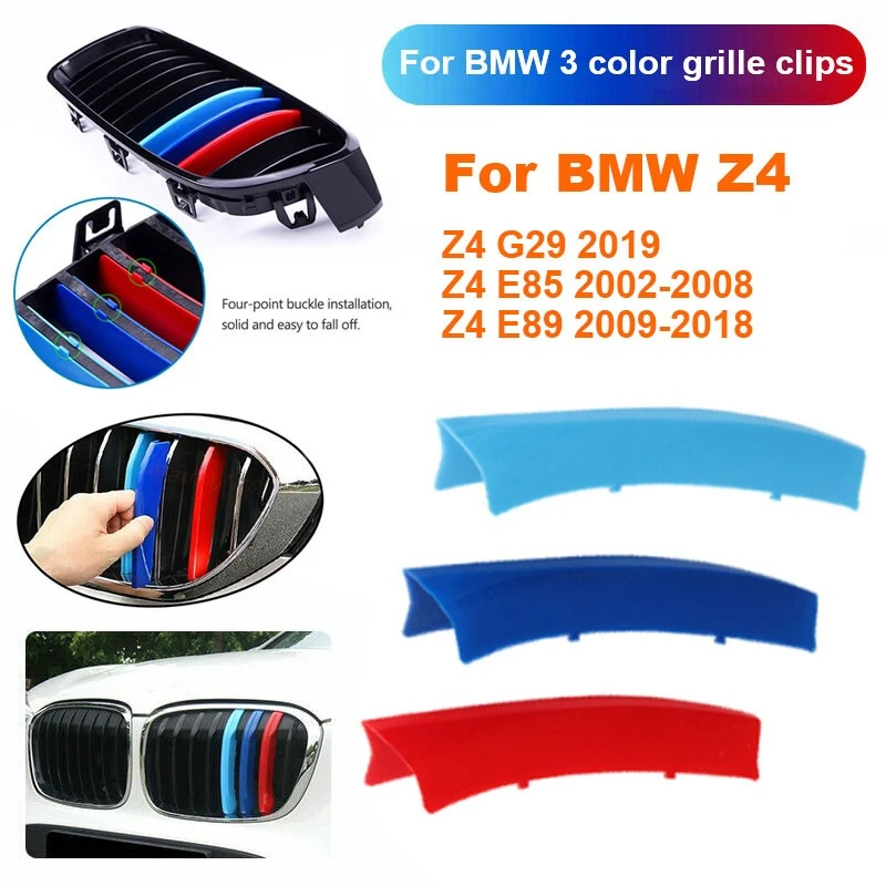 3pcs Abs For Bmw Z4 Roadster E89 E85 G29 Car Racing Grille Strip Trim ...
