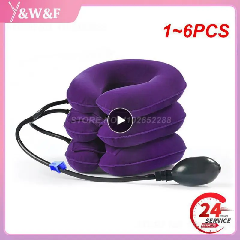 

1~6PCS Neck Stretcher Inflatable Air Cervical Traction Relax 1 Tube House Devices Orthopedic Pillow Collar Pain Relief