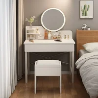 Commode chambre simple moderne petit appartement table de maquillage table de maquillage coiffeuse petite 2025 lumière luxe nouveau 6