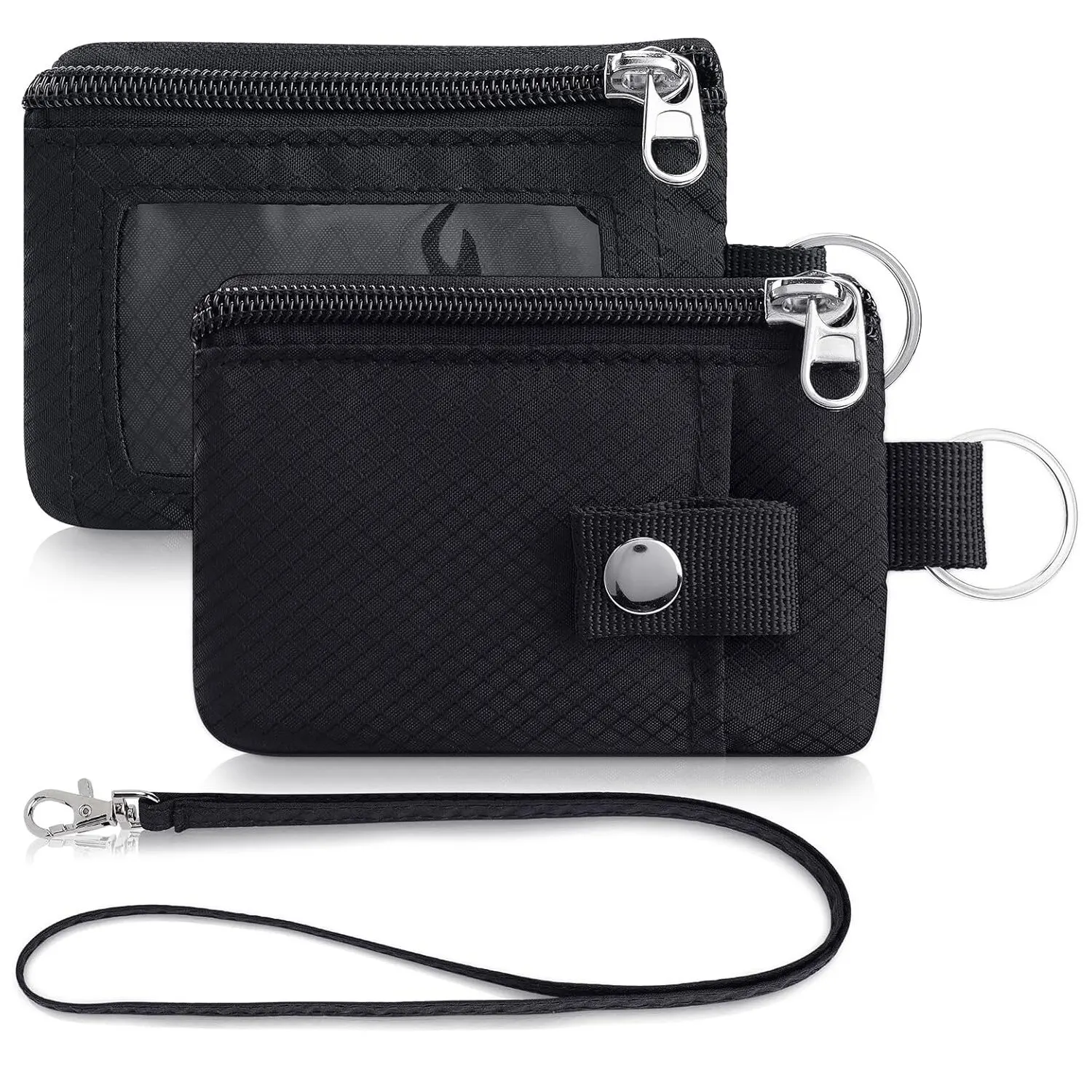 Wallet ID Badge Holder, Waterproof Nylon Zipper Pouch and Lanyard, Student Bus Transfer Cards, Cash Coin Travel Bag, RFID Blocking, wallet card holder, card holder, credit card holder, card wallet