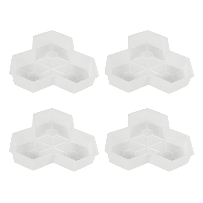 

4Pcs Path Mold Maple Leaf Concrete Manually Plastic Stepping Stone Paving Molds For Pavement Courtyards Square