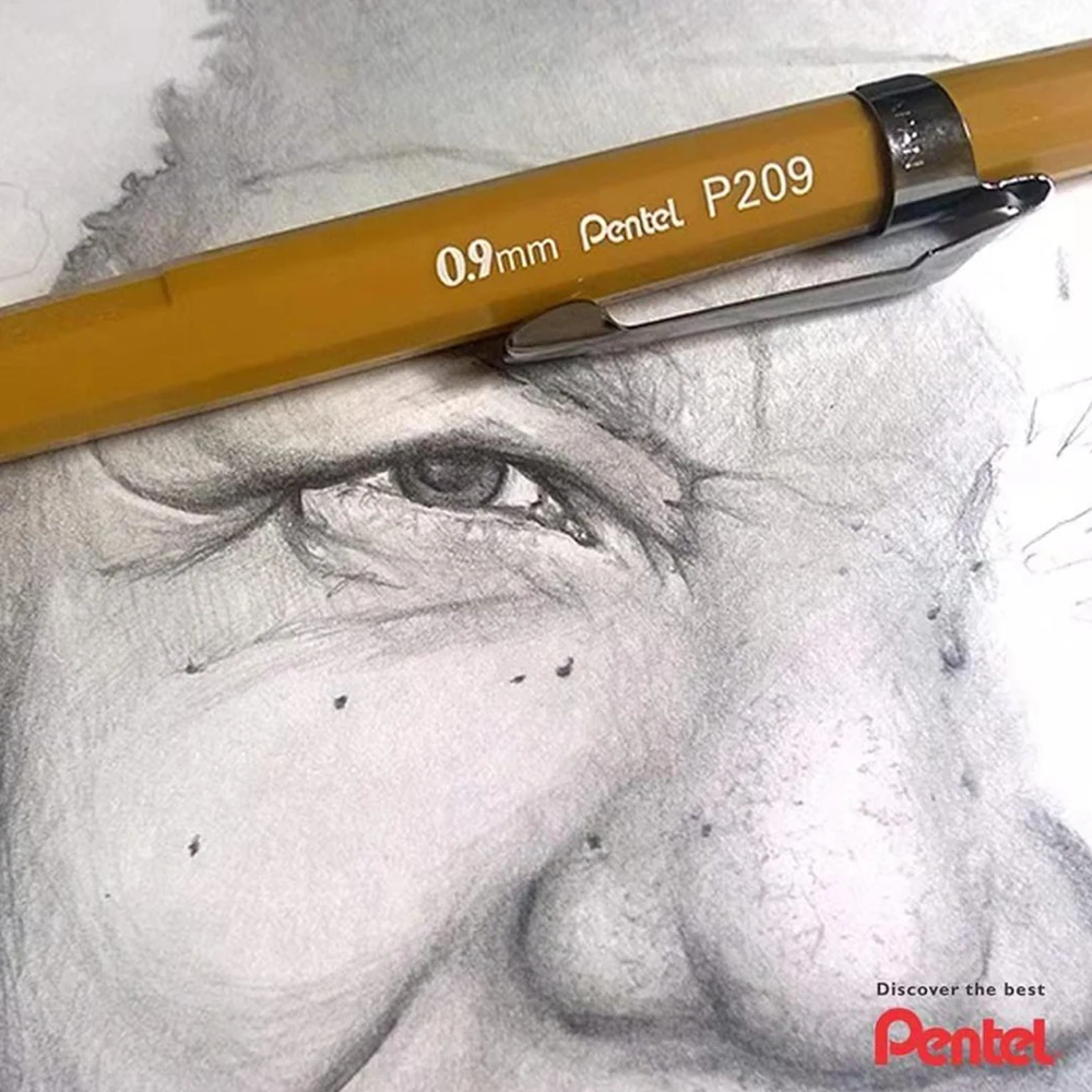일본 펜텔 드로잉 기계식 연필, P200 시리즈 활동 연필, 0.3 0.5 0.7 0.9mm, 귀여운 학교 사무실 문구, 1 개