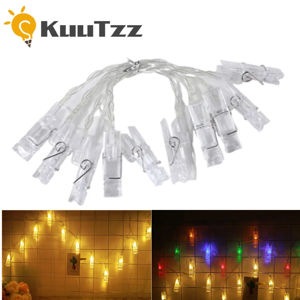 

3M LED String Lights Photo Clip Fairy Lights USB/Battery Operated Garland Light for Holiday Christmas Party Wedding Decoration