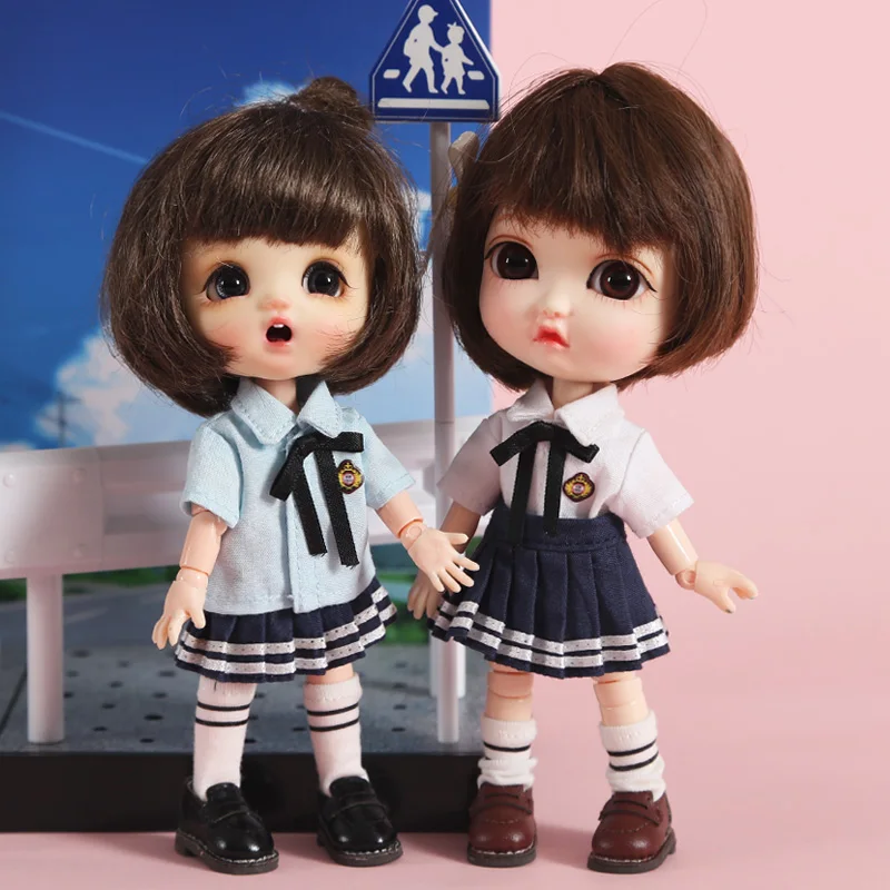 Suki Ob11 Bjd Doll Clothes Sock + Shirt +Dress Pants School Uniform For Nendoroids, Ob11,Obitsu 11,Molly,Gsc,1/12 Bjd Doll 4