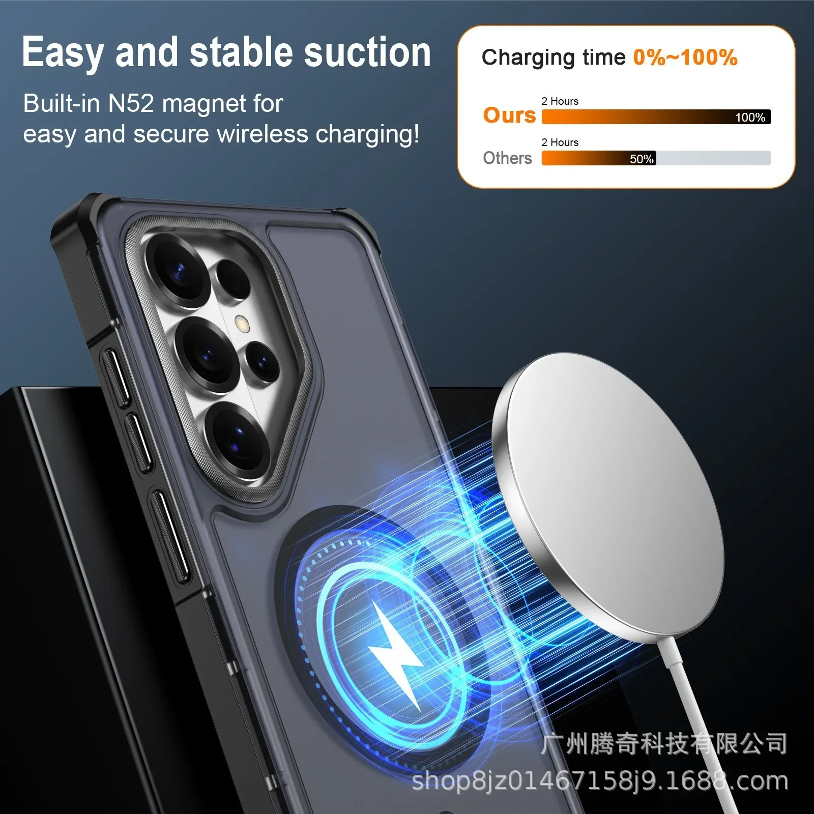 Hybrid Rugged Armor Shockproof Case with Magsafe Charging Compatibility