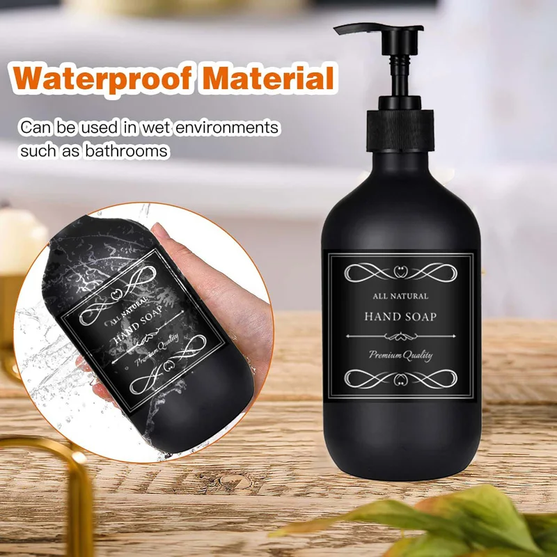 500ml Soap Dispenser 6/12 Labels Stickers Lotion Shampoo Shower Gel Bottle Press Type Refillable Container Bathroom 2/3PCS soap dispenser refillable bottle shampoo dispenser soap dispenser bottle foaming soap dispenser refillable plastic bottles foam pump bottle plastic lotion bottle bathroom labels sticker set