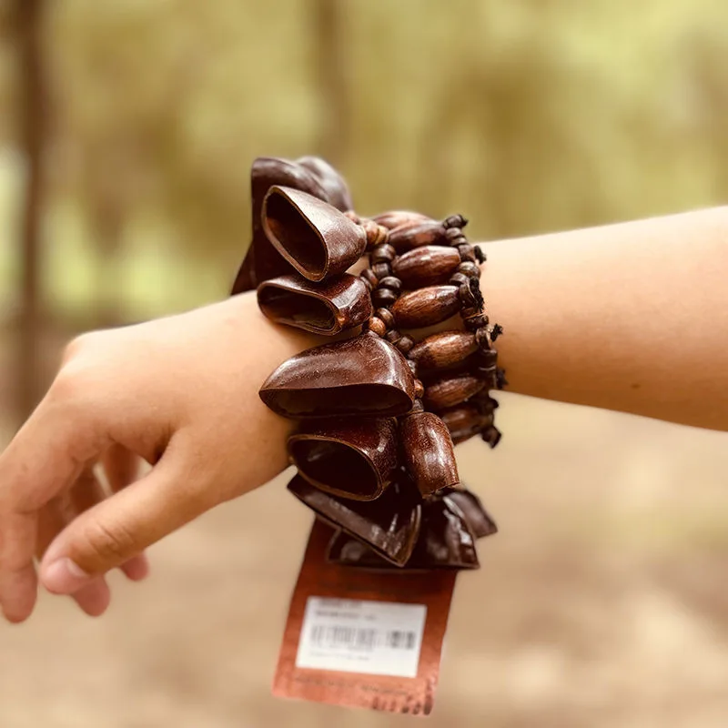 Natural Fruit Shell Bracelet African Drum Rattle Percussion Accompaniment Musical Percussion Instruments Ornaments Hand Bells hand bell