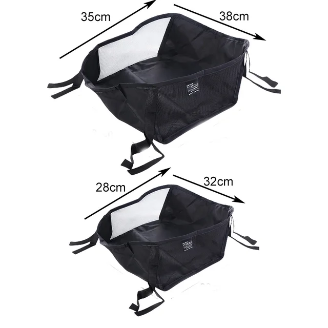 Cestino Per Passeggino In Tessuto Oxford - 30x30x10 Cm, Leggero E Resistente | Borsa Organizer Con Ganci - Foto 5