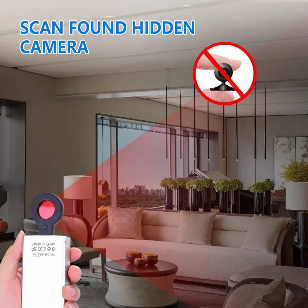 Wireless RF Signal Detector Anti Wiretapping Mini GPS Camera Finder Tracker Hotel Anti Candid Camera Bug Scanner Security