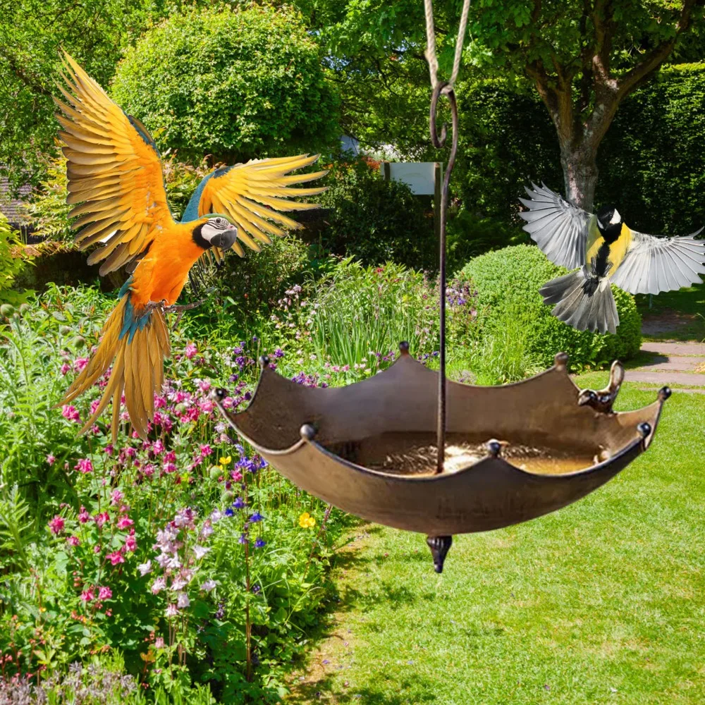 Creative Umbrella Shaped Bird Through Wild Bird Feeders For Outdoor