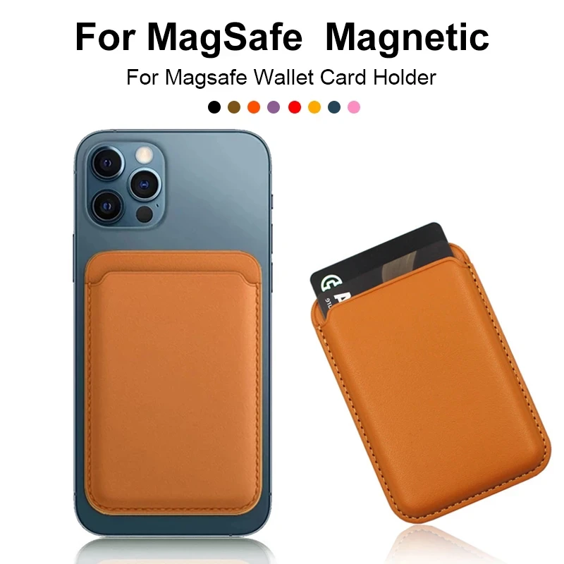 עבור For Magsafe עור ארנק עבור iPhone 13 11 12 פרו מקס מיני מגנטי כרטיס תיק בעל מקרה XS Max XR חזרה כיסוי טלפון אבזרים