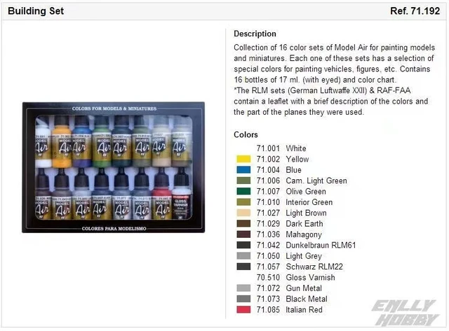 17ml Bottle Leather & Metal Game Color Paint Set (16 Colors) - On