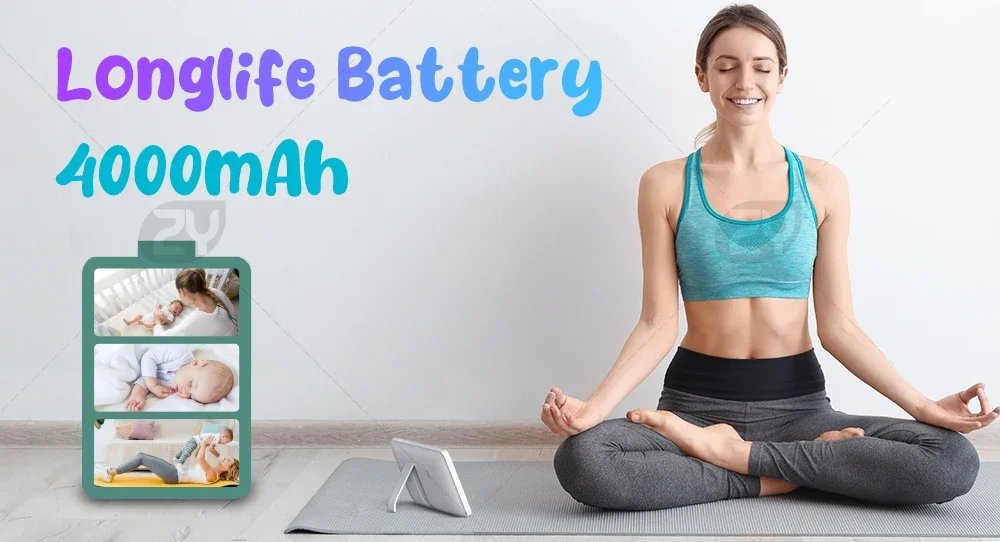 Baby Monitor with 2 Cameras 7" Large Display Audio and Video Surveillance 2-Way Talk 4000mAh Battery Infrared Night Vision VOX S7557ccf1caf3402ea0da53e8e0e414431