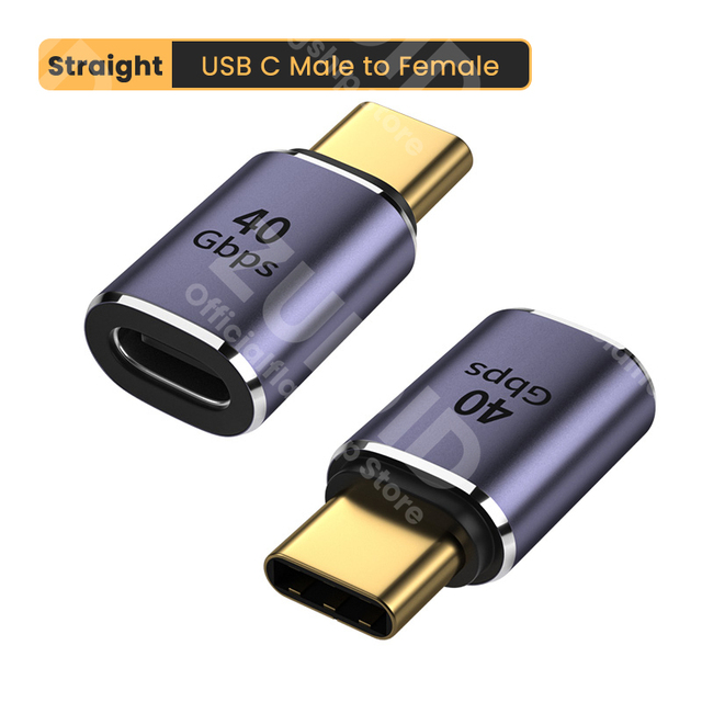 40Gbps OTG Adapter Thunderbolt3 8K@60Hz 100W 5A USB C to Type C Fast Charging Converter USB C Data Adapter For Macbook