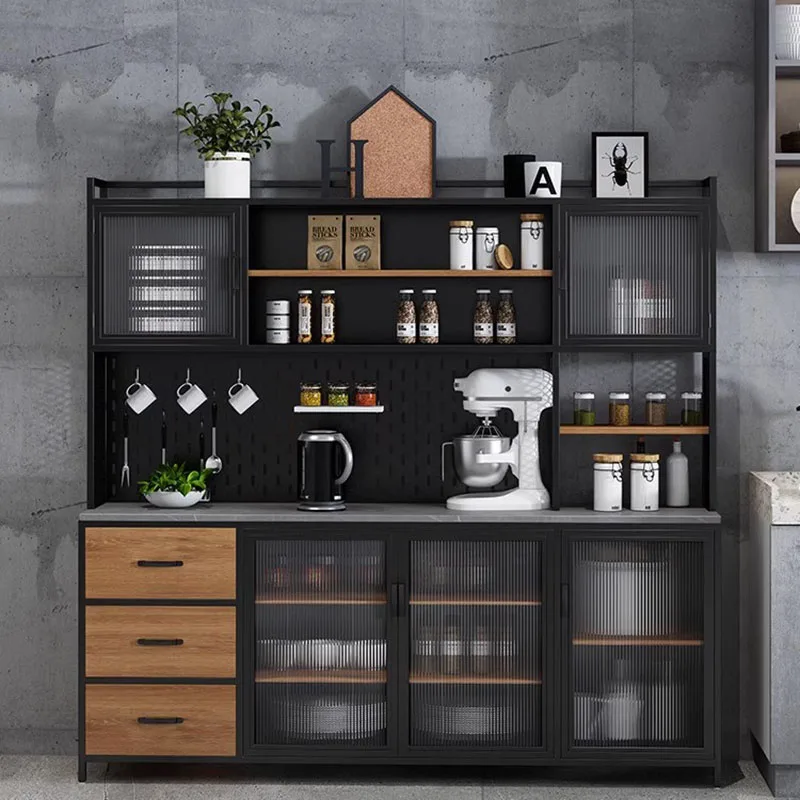 

Dining Console Sideboard Shelf Rustic Storage Corner Industrial Shelves Sideboard Luxury Vetrina Cucina Farmhouse Furniture HDH