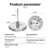 Stainless Steel Dial Bimetal Probe Thermometer Household Boiler Brewing Distilled Water Alcohol Thermometer Accessories 6