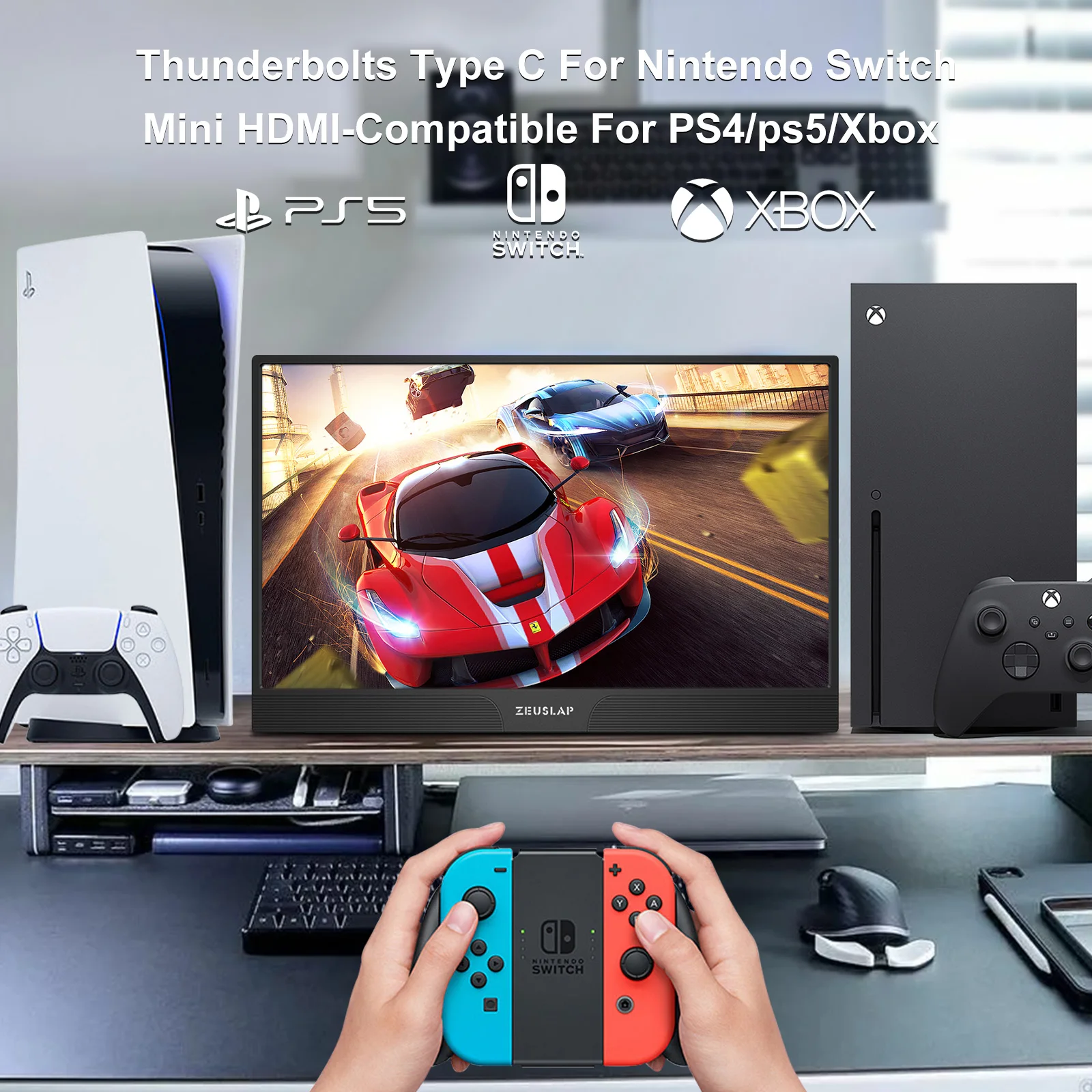 15.6 인치 터치 패널 휴대용 모니터, c타입 usb, HDMI 호환, 컴퓨터, 터치 모니터, ps4 와 스위치, xbox one, 노트북, 휴대폰용