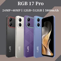 Global Vision 17 Pro Smartphone Android 12 12GB RAM 512GB ROM 6.67 Inch Phone 5800mAh 720x1612HD 24+48MP 5G Network Mobile Phone