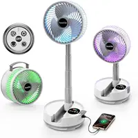 Nouveau ventilateur pliable 20000mAh avec télécommande/lumière/minuterie 9 vitesses ventilateur debout oscillant détachable ventilateur de Camping Rechargeable Portable 1