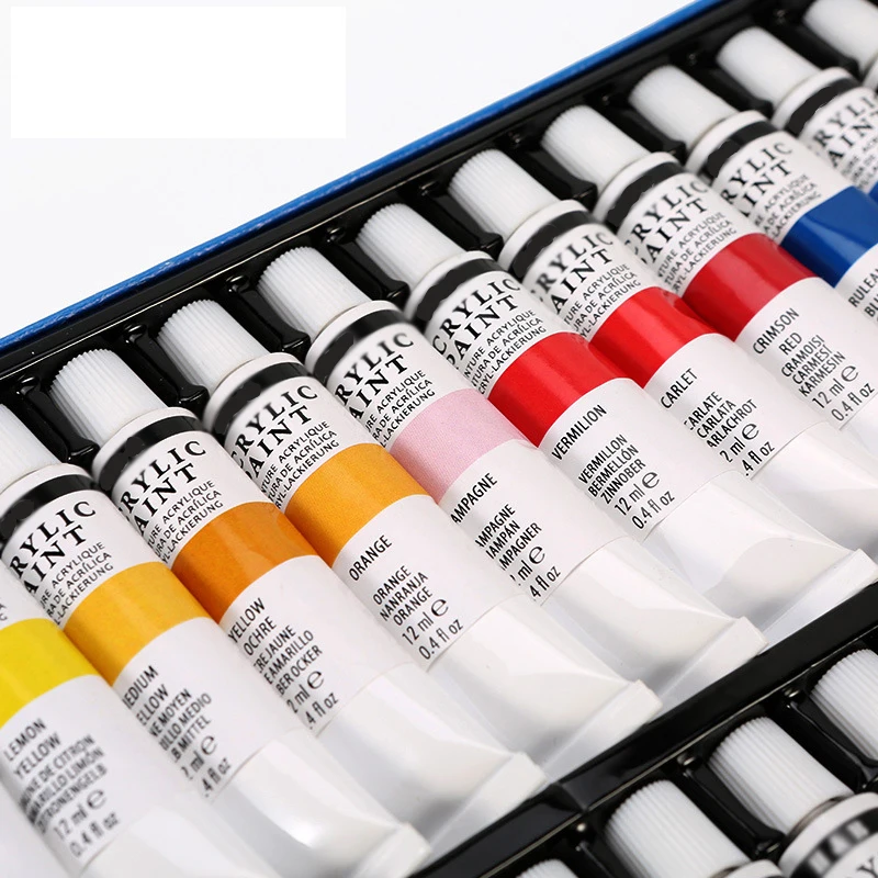 24 Colors Acrylic Paints Set 12ml Tubes Drawing Painting Pigment  Hand-painted Wall Paint For Artist DIY - Price history & Review, AliExpress Seller - Dolly Store