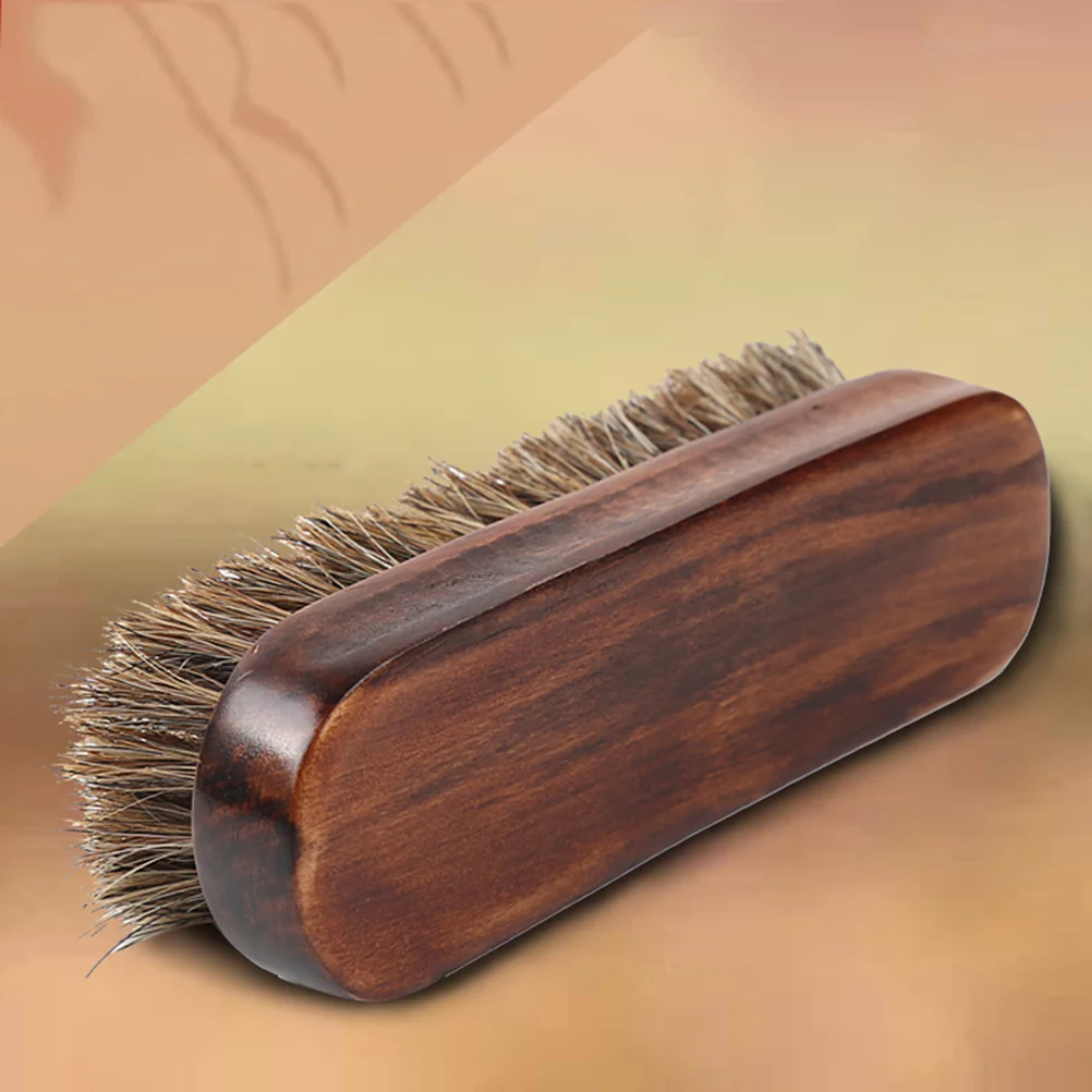 

Horsehair Brush Wooden Handle Cleaning Brush for Furniture Clothes Coat Suit Lint Clothes Shoes