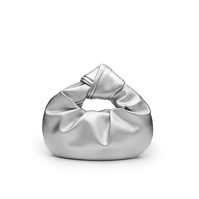 Fashion Street Trend Pleated Bag Women Stitching Soft Leather Large Capacity Handbag Ladies Casual Sle Versatile Hand Carry Bag