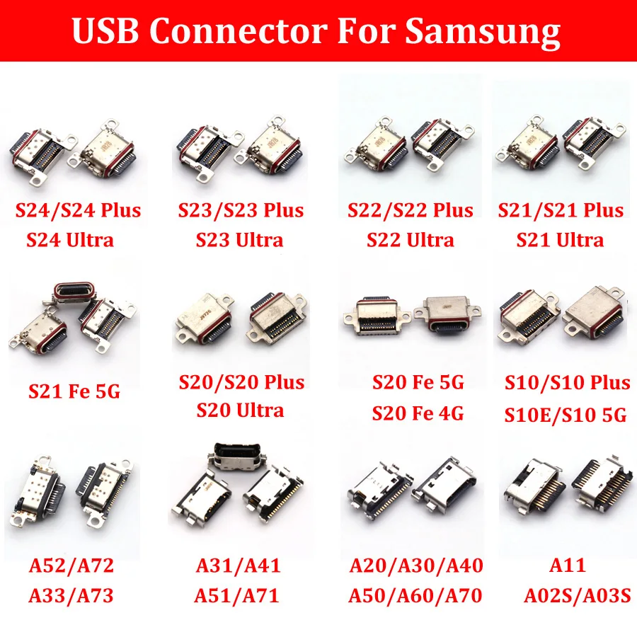 10-Pack USB Charging Port Charger Connectors for Samsung Galaxy Series