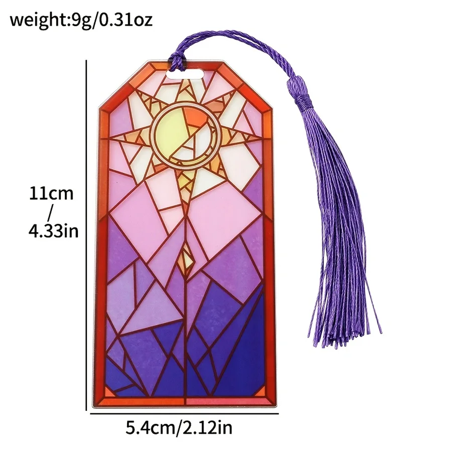 1pc Acrylic bookmarks-colored transparent page number markers perfect everyday accessory or gift for book lovers office