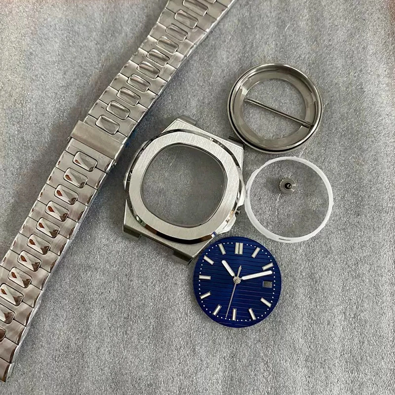 41 mm silbernes Uhrengehäuse aus 316L-Edelstahl + Armband + Zifferblatt. Metallfutter. Material passend für 30,5 mm Zifferblatt. Wasserdichte Passform. NH35/NH36-Uhrwerk – Detail 5