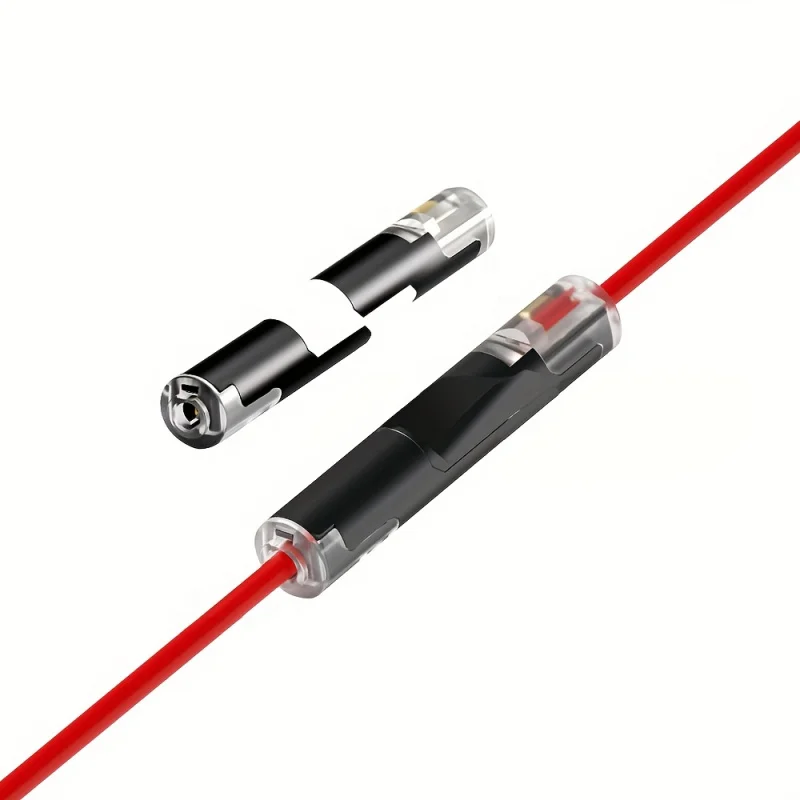 50pcs-Pin 1-Way Pluggable LED Wire Connectors | Universal Quick Splice Terminals, Copper Contact, for AWG 20-24