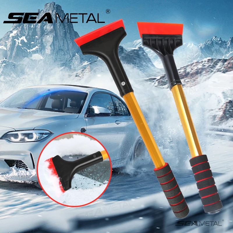 SEAMETAL Car Ice Scraper Windshield Snow Removal Shovel Ice Breaker Snow Remover Cleaning Glass Brush Winter Car Accessories