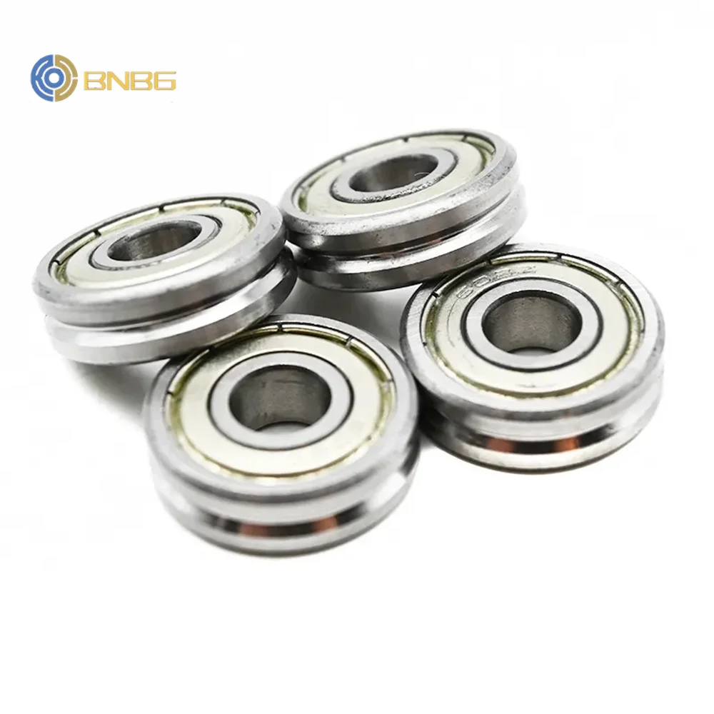 V608zz externo anel sulcado straightener guia rolamentos de roda 5PCS 8*22*7 mm polia V largura do sulco 1.5mm v608/22 grooved bearing pulley