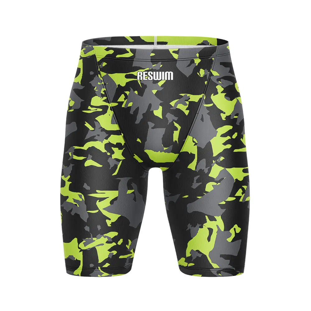 Men's Swim Jammer Athletic Training Swimsuit Beach Shorts Bathing Suit Durable Training Swimming Shorts Summer Surf Diving Pants