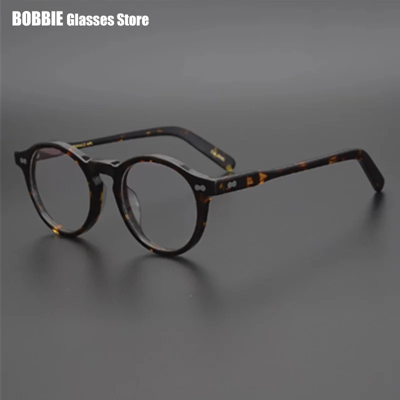 

Brand Design Handmade Vintage Round Glasses Frame Men Women Eyeglasses Acetate Eyewear Prescription Myopia Optical High Quality