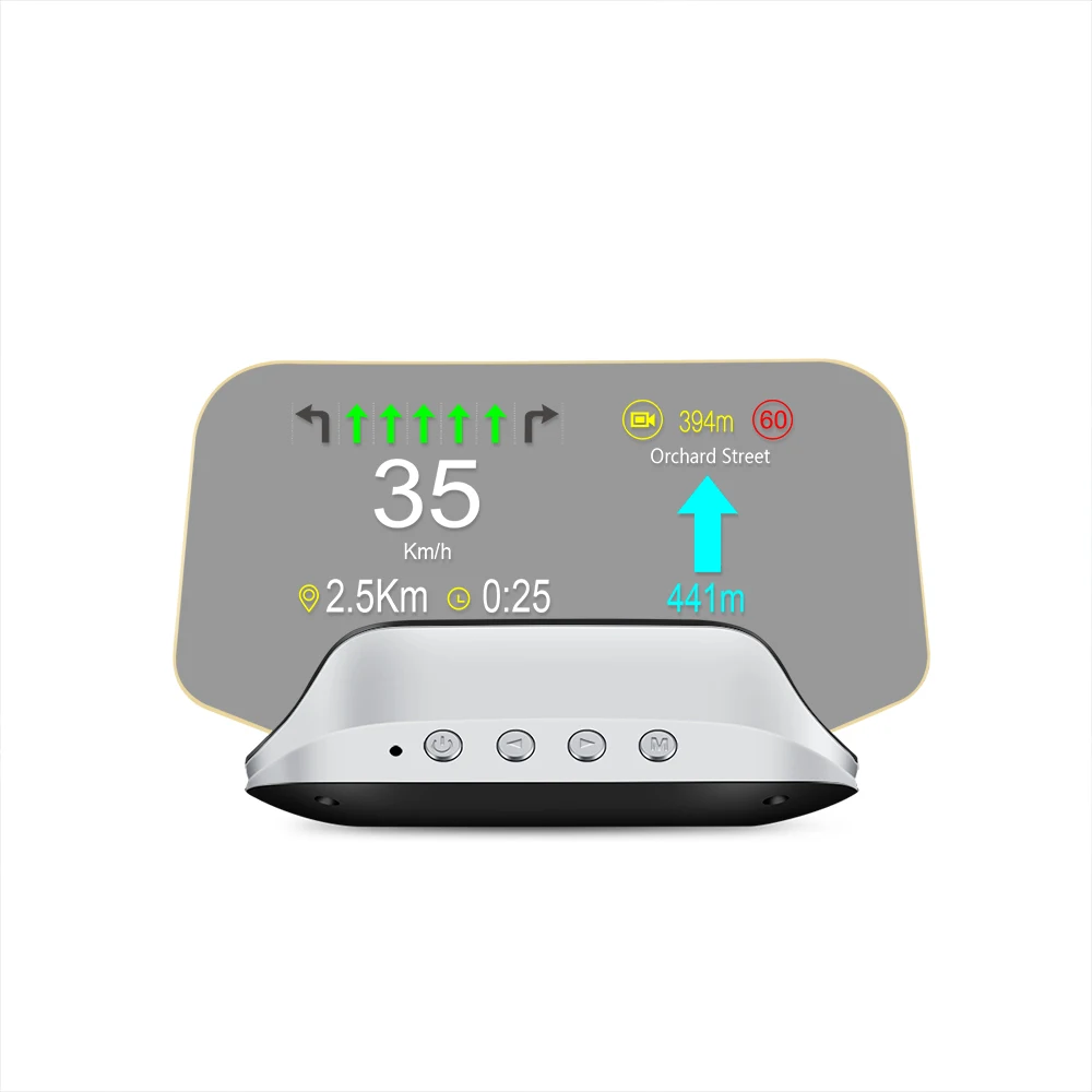 HUD 자동차 C3 OBD GPS 힙업 디스플레이 HD 스마트 내비게이션 프로젝터 (윈드실드용) Obd2 타코미터 온보드 컴퓨터 안전 알람