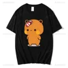 Couple Bubu Is Throwing Flip-flops At Dudu Summer Tshirt Dudu Was Threw Flip-flops By Bubu Since He Teases Bubu Summer Tee Tops 2