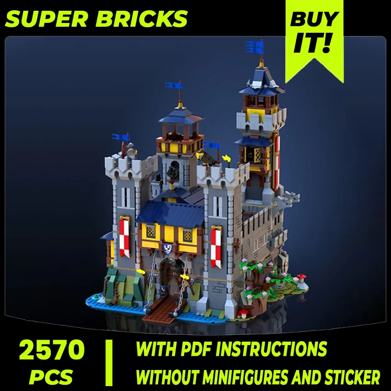 

Fortress Model Moc Building Bricks Medieval Castle Technology Modular Blocks Gifts Christmas Toys DIY Sets Assembly